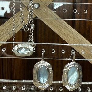 Kendra Scott Elegant Silver and Blue Jewelry Set